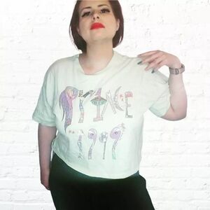 Daydreamer LA Green Prince 1999 Cropped Band Tee